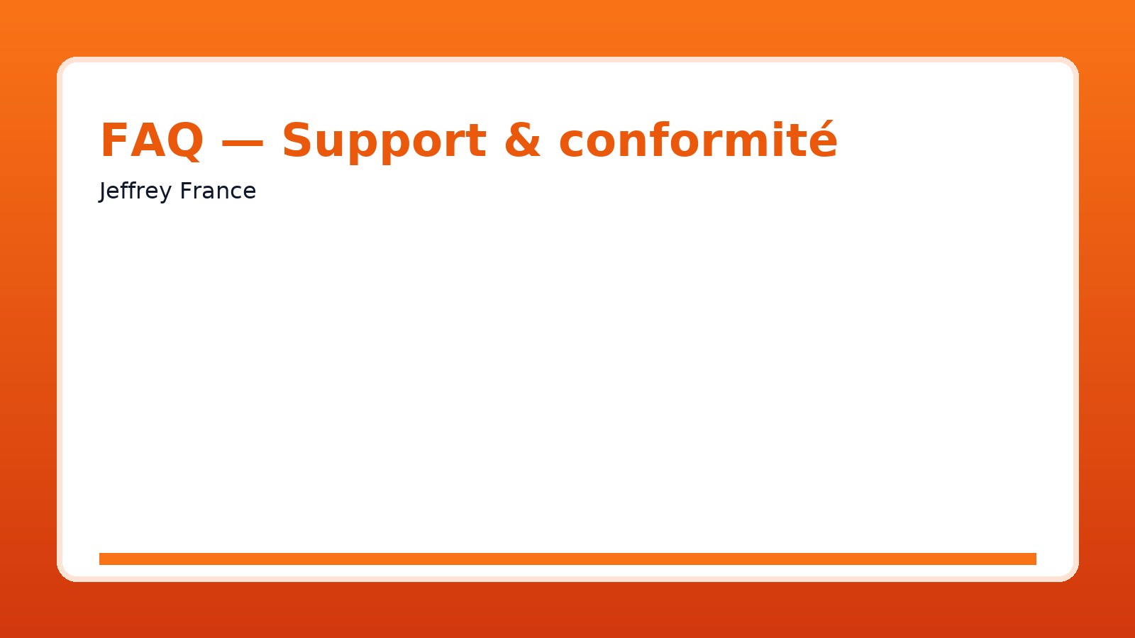 Questions et réponses