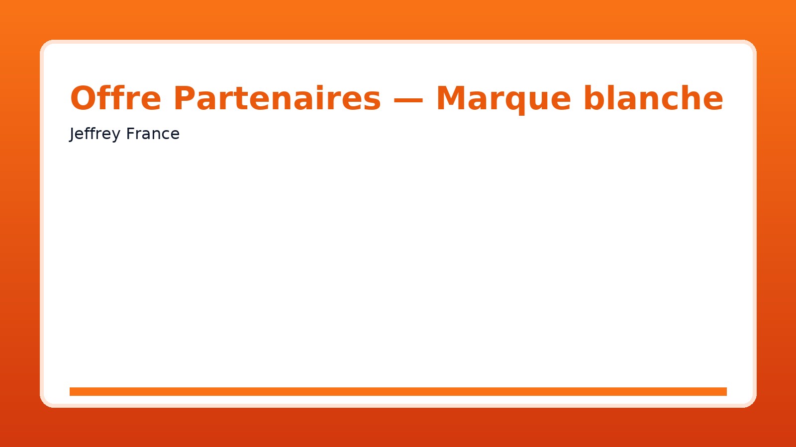 Interface rebrandée en marque blanche